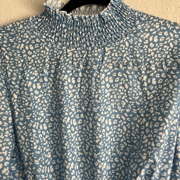 CHRL Chrl Chrltte Wmn Blu Ruffle-Accent LS A-Ln Drs - Picture 6 of 8